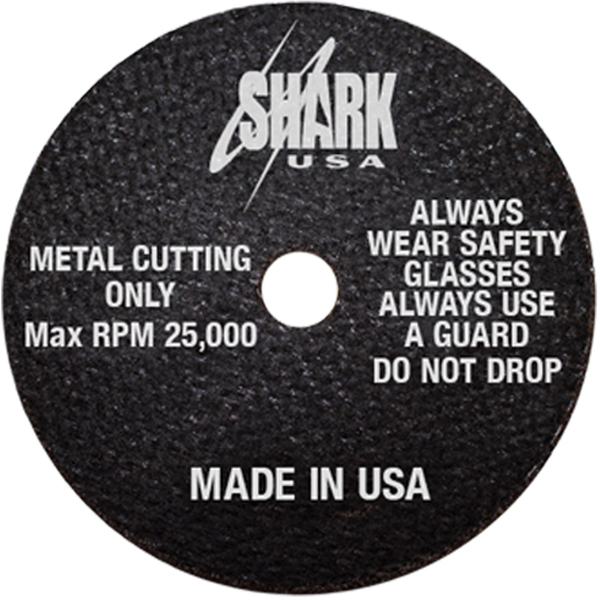Shark Industries 3"x1/16"x3/8" Cut-off Wheels 10 Pk 54 Grit 12704